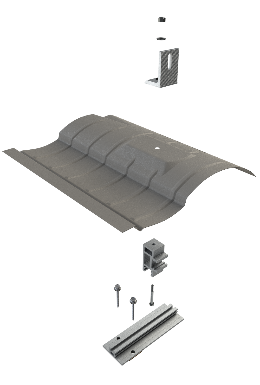 UNIRAC 004TRSD FLASHKIT TR SPAN - TILE CHARCOAL